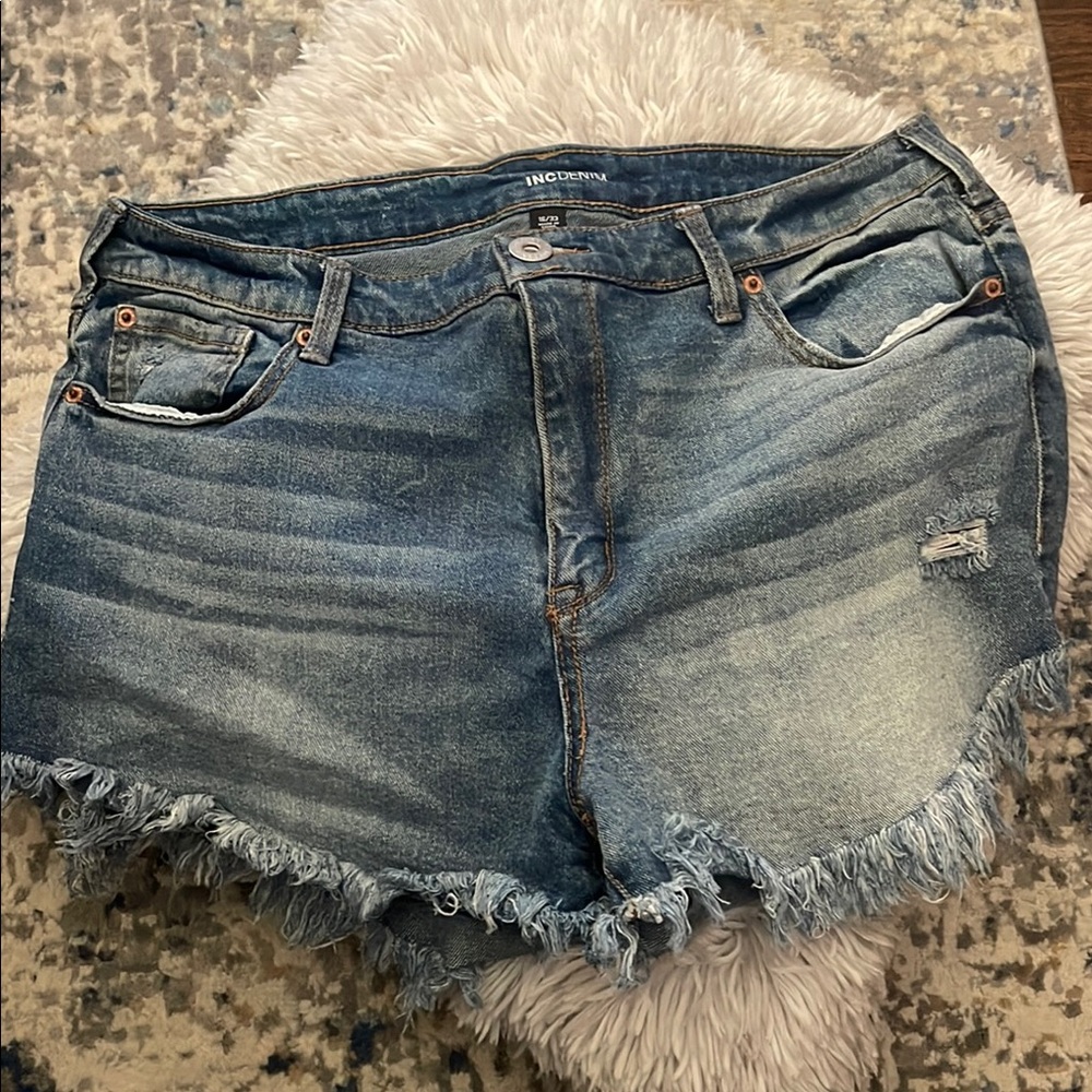 INC International Concepts Blue Jean Shorts